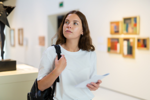 Woman At Art Gallery 300X200