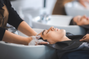 Salon Laundry Customer Getting Shampoo 300X200